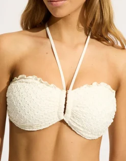 Seafolly Daydreamer DD U Tube Bikini Top - Vanilla Online