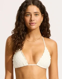 Seafolly Daydreamer Slide Tri Bikini Top - Vanilla Best