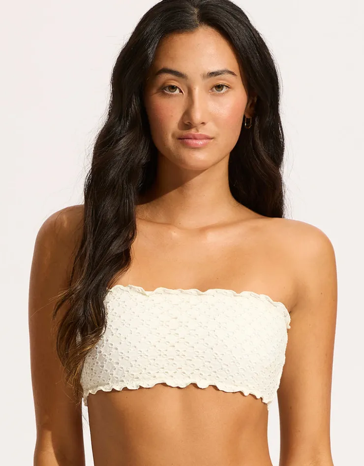 Seafolly Daydreamer Tube Bikini Top - Vanilla Hot