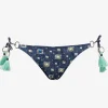 Watercult Denim Cues Ring Tie Bikini Pant New