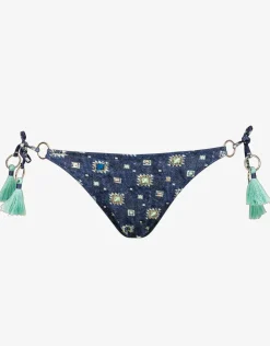 Watercult Denim Cues Ring Tie Bikini Pant New