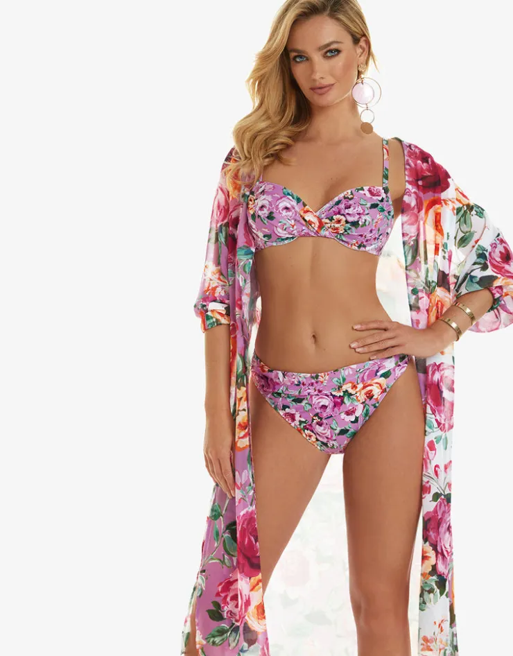 Roidal Desire Midi Length Beach Shirt - Purple Sale