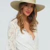 Pia Rossini Diana Hat - Metallic Gold Clearance