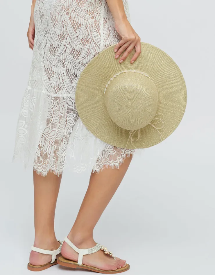 Pia Rossini Diana Hat - Metallic Gold Clearance