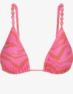 ViX Paula Hermanny Diani Beads Parallel Tri Bikini Top - Pink Sale