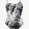 Maryan Mehlhorn Discovery Laced One Shoulder Swimsuit - White Gravity New