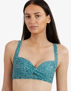 Panos Ditsy Dots Medea Bikini Top - Deep Jungle Clearance