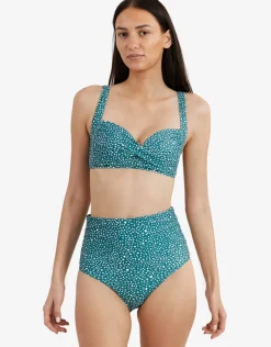 Panos Ditsy Dots Medea Bikini Top - Deep Jungle Clearance