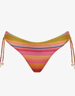 Watercult Dopamine Stripe Brazilian Hipster Bikini Pant - Dopamine Brights New