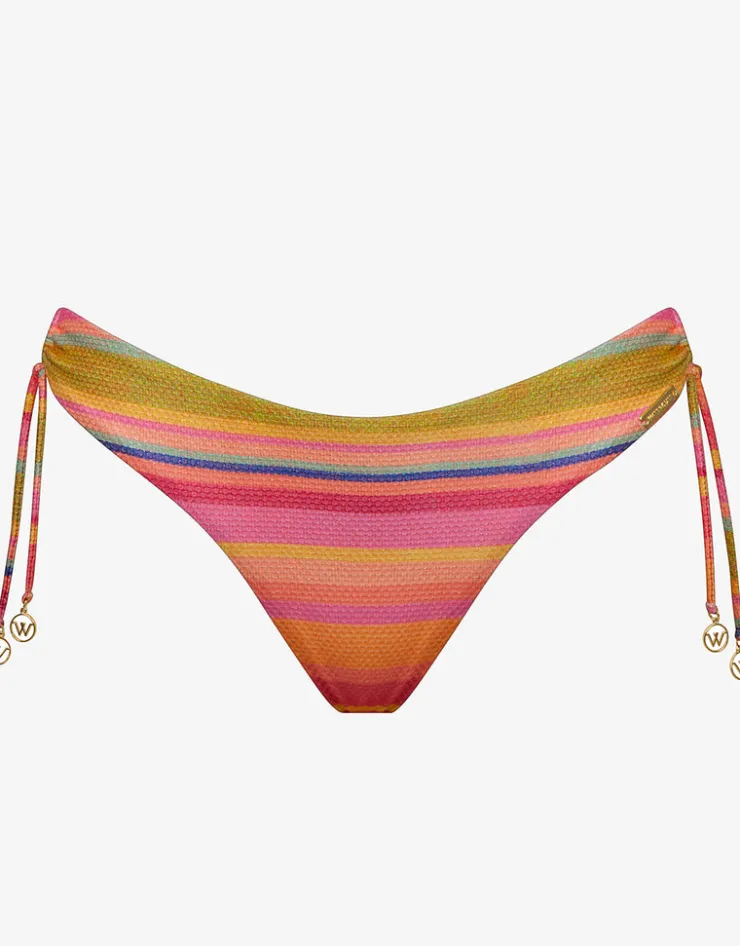 Watercult Dopamine Stripe Brazilian Hipster Bikini Pant - Dopamine Brights New
