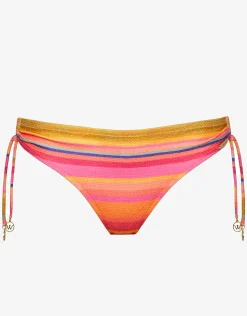 Watercult Dopamine Stripe Loop Side Bikini Pant - Dopamine Brights Hot