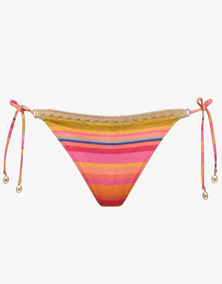 Watercult Dopamine Stripe Tie Side Bikini Pant - Dopamine Brights Fashion