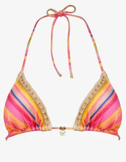 Watercult Dopamine Stripe Triangle Bikini Top - Dopamine Brights Sale