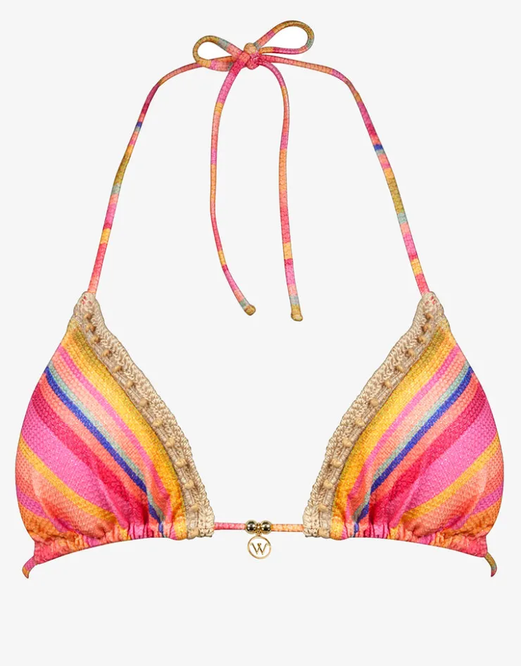 Watercult Dopamine Stripe Triangle Bikini Top - Dopamine Brights Sale
