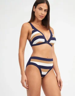 Nuria Ferrer Doris Plunge Bikini Top - Stripe Online