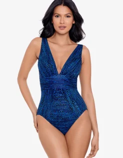 Miraclesuit Dot Com Odyssey Swimsuit - Blue New
