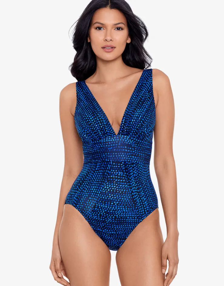 Miraclesuit Dot Com Odyssey Swimsuit - Blue New
