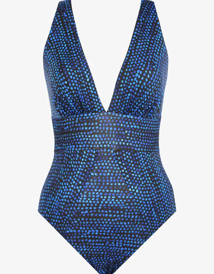 Miraclesuit Dot Com Odyssey Swimsuit - Blue New