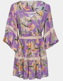 Watercult Dreamscape Tropics Mini Beach Tunic - Lilac Pastel Fashion