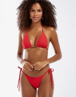 ViX Paula Hermanny Dune Tie Side Bikini Pant - Red Fashion
