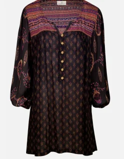 Watercult Eclectic Flames Tunic - Black Clearance