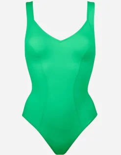Lidea Eco Shape V Neck Swimsuit - Lush Lime Outlet