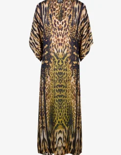 Maryan Mehlhorn Edge Maxi Kaftan - Tiger Camo Discount