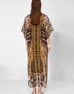 Maryan Mehlhorn Edge Maxi Kaftan - Tiger Camo Discount