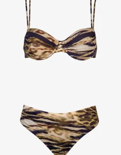 Maryan Mehlhorn Edge Underwired Bikini Set - Tiger Camo Discount