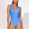 Maryan Mehlhorn Elements Plunge Ruched Front Swimsuit - Air Fashion