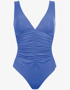 Maryan Mehlhorn Elements Plunge Ruched Front Swimsuit - Air Fashion