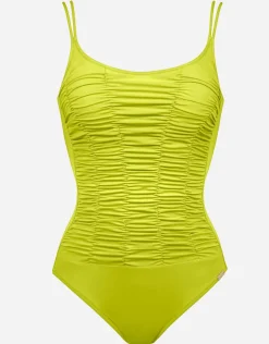 Maryan Mehlhorn Elements Ruched Underwired Swimsuit - Kiwi Green Discount