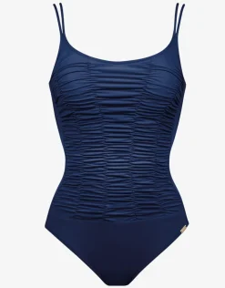 Maryan Mehlhorn Elements Ruched Underwired Swimsuit - Indigo Clearance
