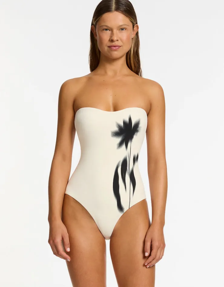 Jets Elora Infinity Bandeau Swimsuit - Cream Discount