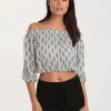 Pia Rossini Elvira Top - White Navy New