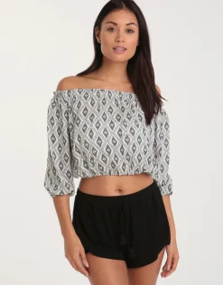 Pia Rossini Elvira Top - White Navy New