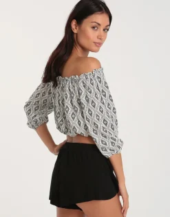 Pia Rossini Elvira Top - White Navy New