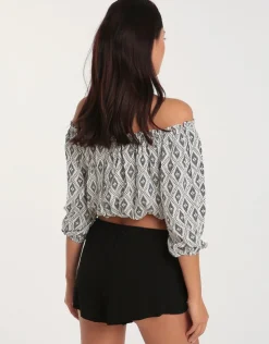 Pia Rossini Elvira Top - White Navy New