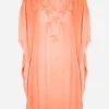 Lidea Embroidered Kaftan - Coral Outlet