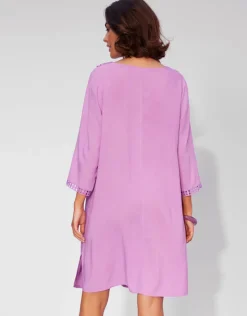 Charmline Embroidered Tunic - Violet Best
