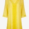 Charmline Embroidered Tunic - Yellow Hot