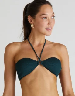 Heaven Envy Hallie Bandeau Bikini Top - Green Discount