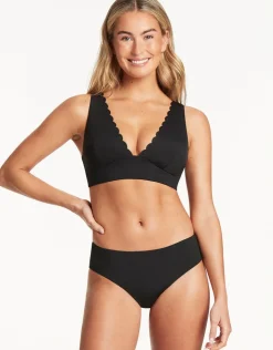 Sea Level Essentials Mid Bikini Pant - Black New