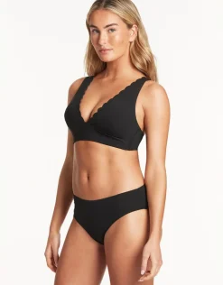 Sea Level Essentials Mid Bikini Pant - Black New