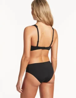 Sea Level Essentials Mid Bikini Pant - Black New