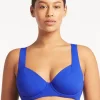 Sea Level Essentials Underwired C/D Cup Bikini Top - Cobalt Outlet