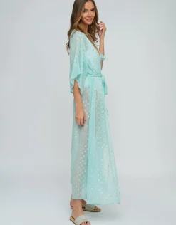 Pia Rossini Estepona Maxi Kaftan - Turquoise New