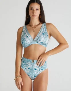 Aqua Blu Eternal Marilyn High Waist Bikini Pant -Multi New