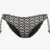 Watercult Ethno Craft Tie Side Bikini Pant - Black Canvas Discount