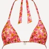Watercult Euphoric Bloomwave Triangle Bikini Top - Sunsoaked Neons Fashion